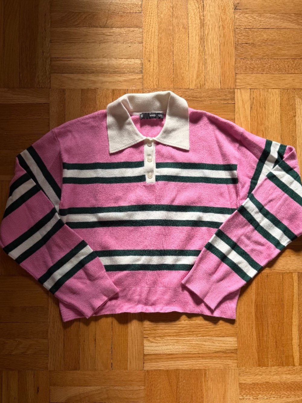 Mango Knit Rugby Sweater